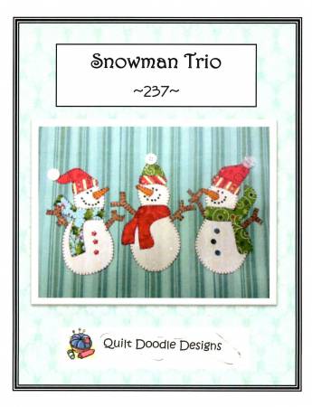 Snowman Trio Mug Rug Pattern